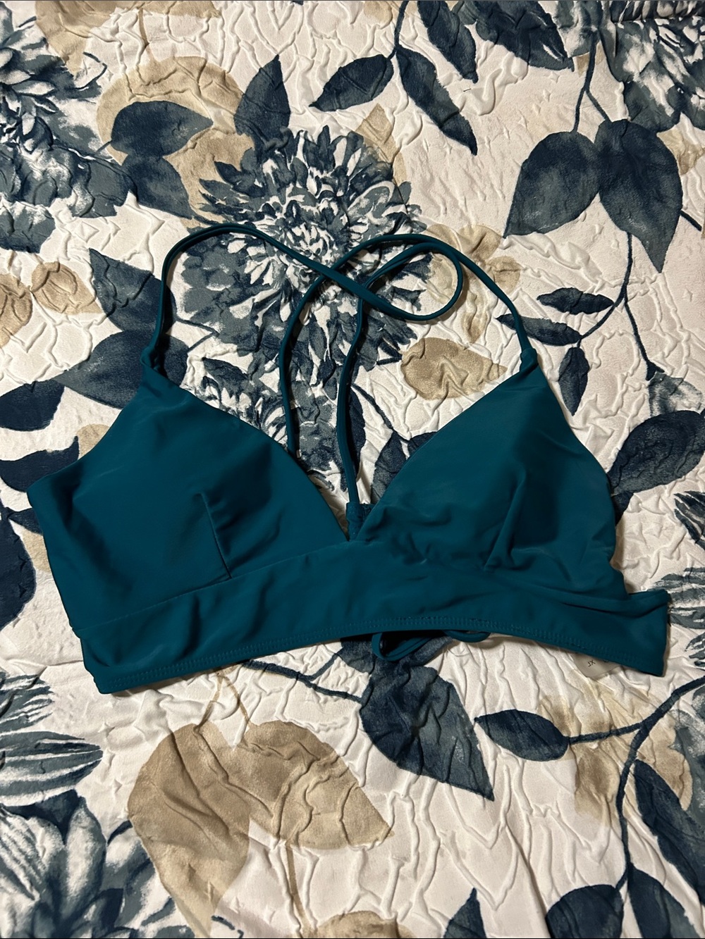 Teal Strappy Binkini Top